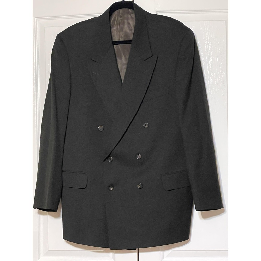 Vintage Yves Saint Laurent Suit Jacket Mens 44 Green Double Breasted Canada